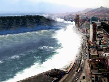 photos tsunami california