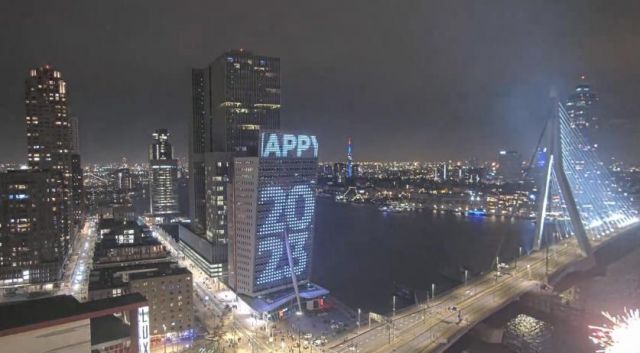 New Year festivities were further brightened by racist illumination