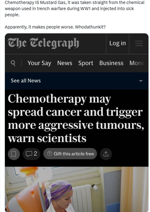 Chemotherapy IS Mustard Gas