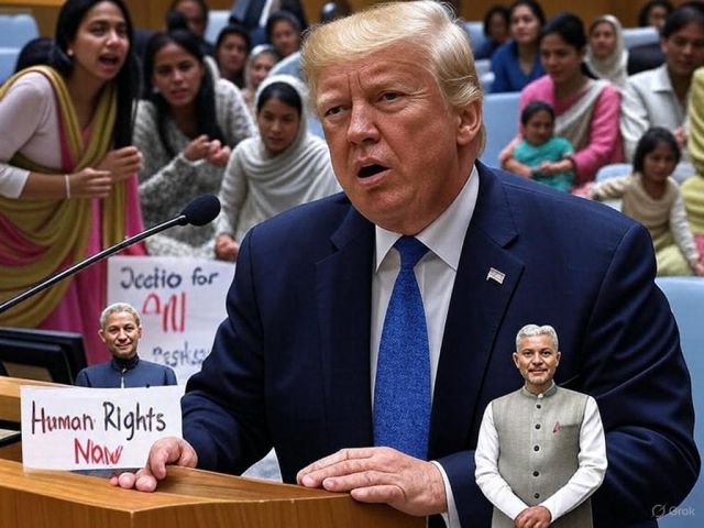 AI image: Trump helping India