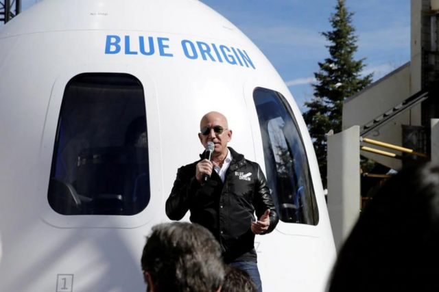 Jeff Bezos Launches into Space on Blue Origin’s First Astronaut Flight ...