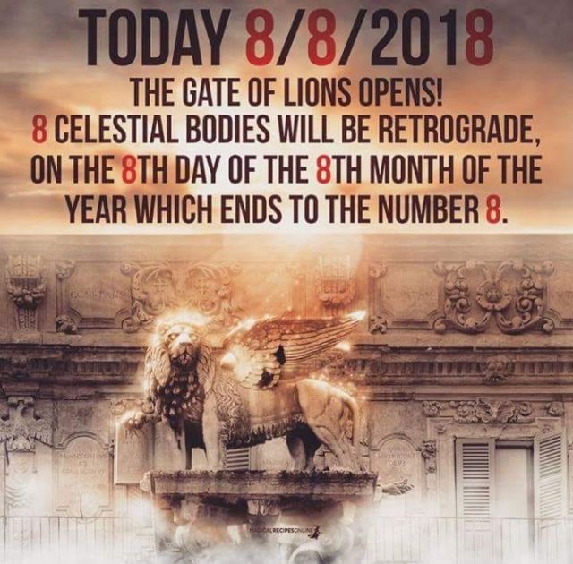 88 Portal Of Lion's Gate Opening Today On August 8th 2018 Get Ready