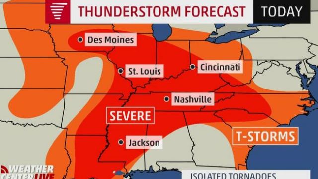 Tornado Storms Update: 5 Cities Brace For Mon. Evening | Weather