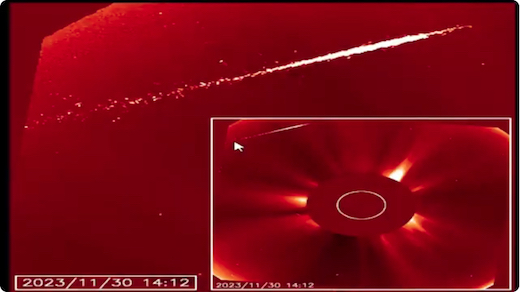 image Nibiru in the SOHO c2 probe on November 30th at 1412 pm.