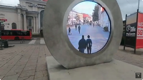 image portal between Dublin and New York City