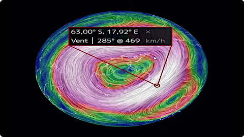 Bild Südpolarwirbel 1. 469 km/h