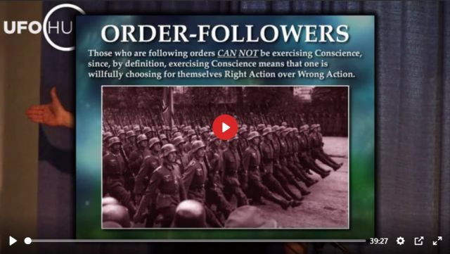 To follow in order to. Following orders.