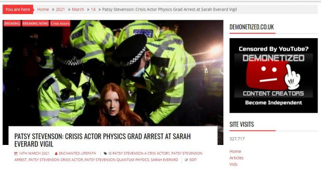Patsy Stevenson: Crisis Actor Physics Grad Arrest at Sarah Everard ...